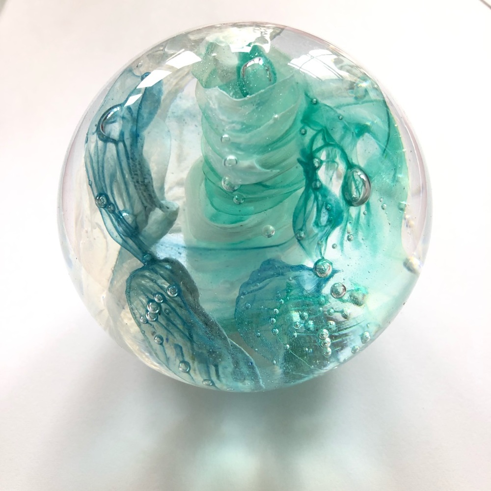 Handmade glass paperweight